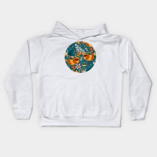 Happy Boho Sloth Floral Kids Hoodie